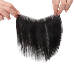 0.08mm Skin Poly Base Hairline Men's Frontal Hairpieces With All V-loop