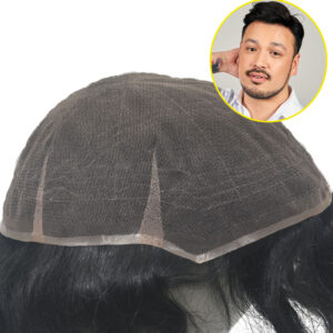 Full Swiss lace Non surgical Hair Replacement systems And Man hairpiece Supplier