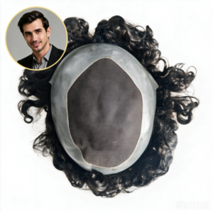 Swiss lace Australia with wide Polyskin Man Toupee  And Man hairpiece Supplier